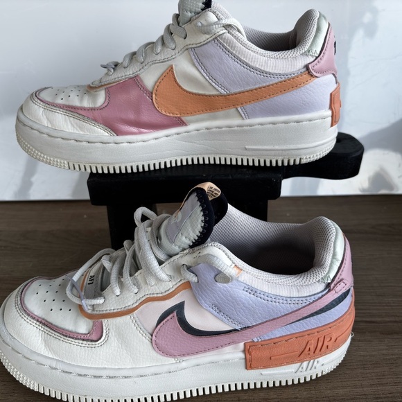 Size 8- Nike Air Force 1 Shadow Orange Chalk Pink Glaze W - Picture 3 of 14